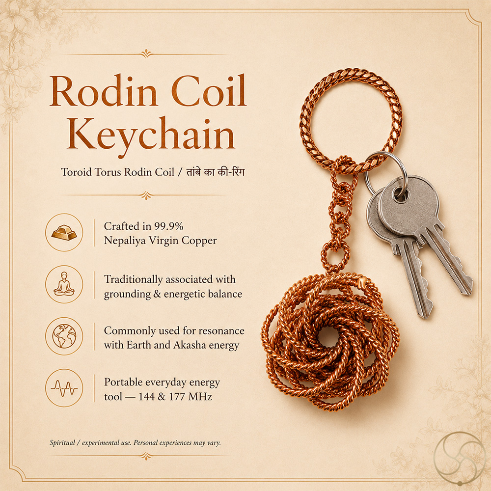 Rodin Coil Key Ring of  999 Nepaliya Copper