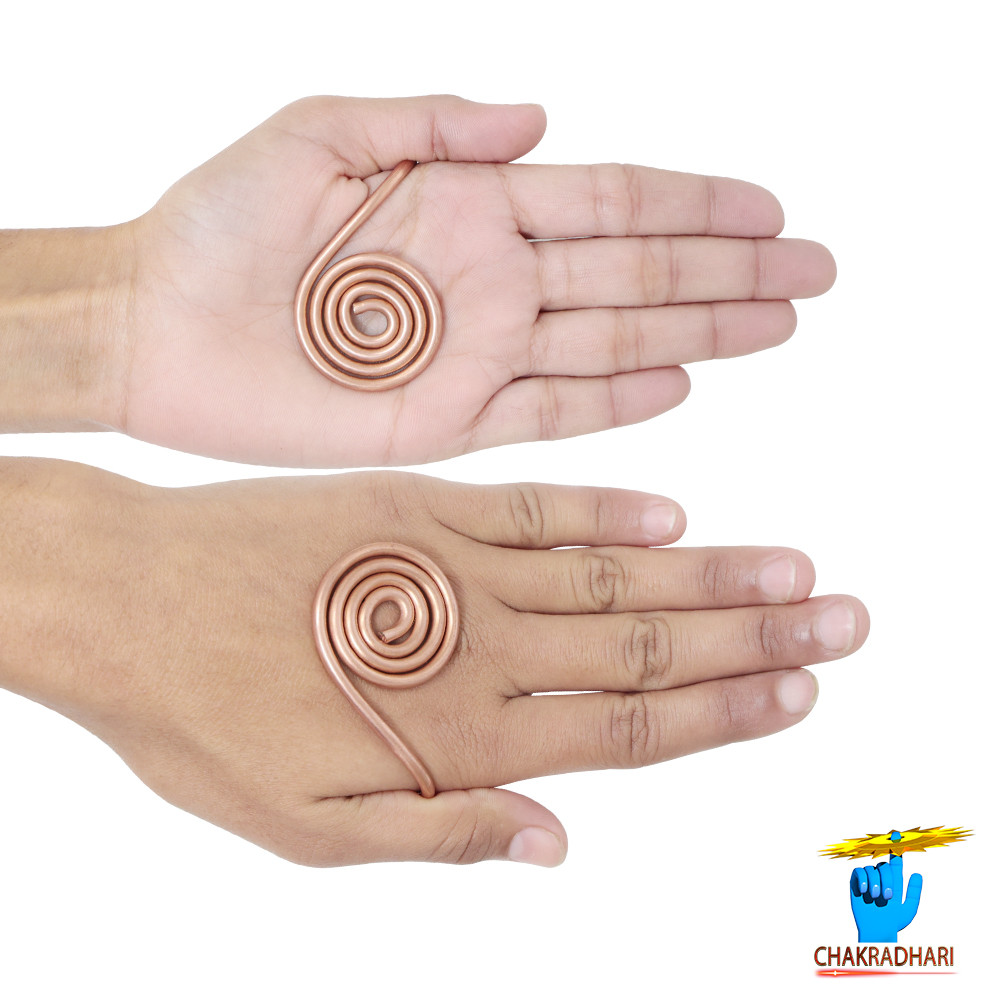 999 Nepaliya Copper Palm Pair  Ring for Men and Women 2 Piece Set -      85gm