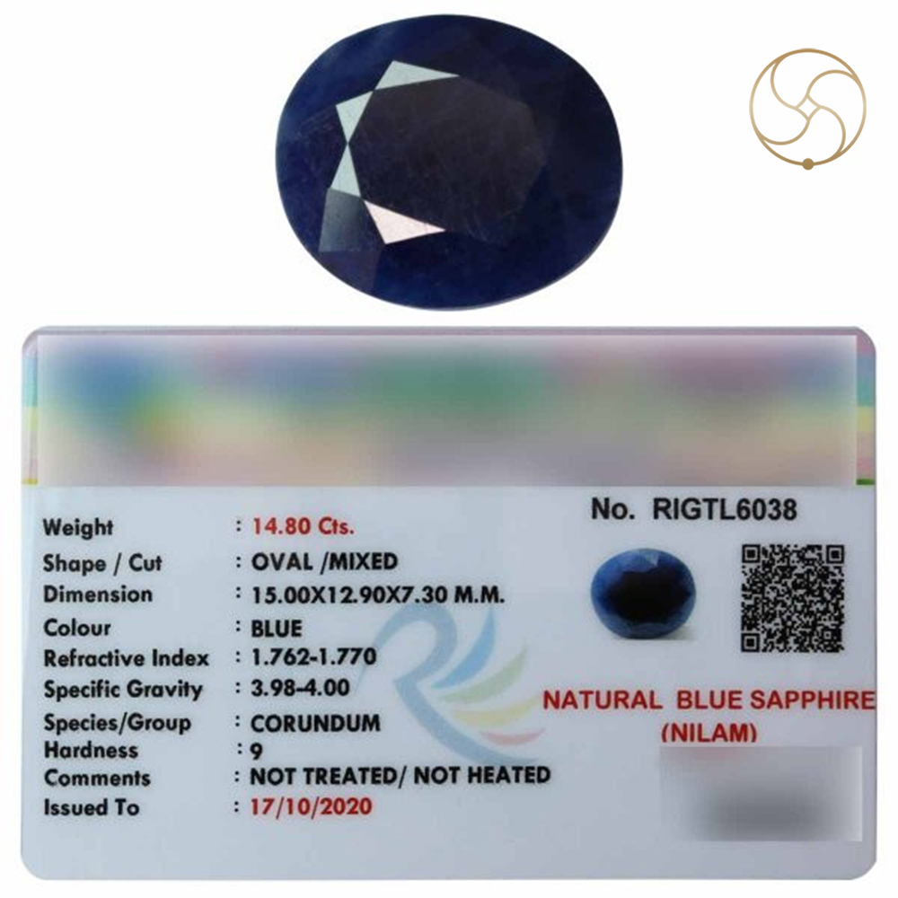 1480 Carats Blue Sapphire Gemstone With Ring Or Pendant  -  