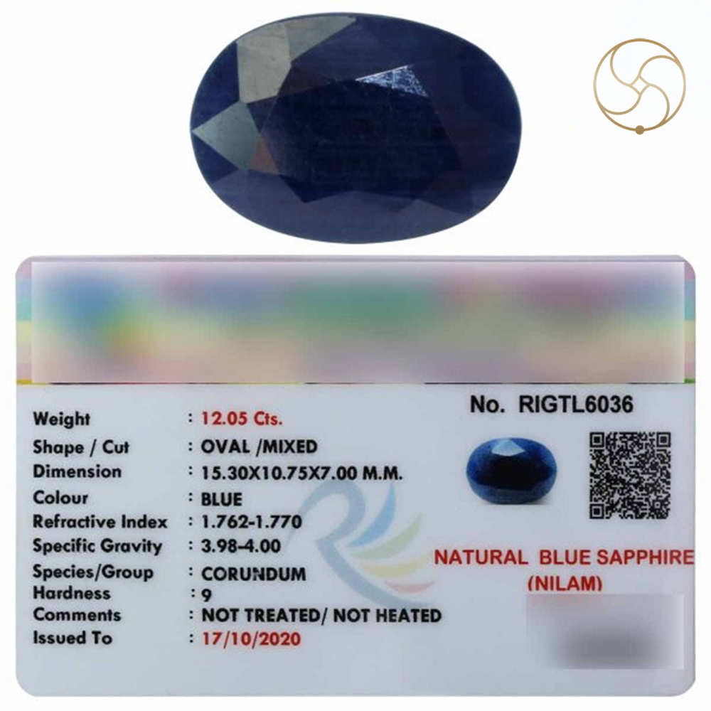 1205 Carats Blue Sapphire Gemstone With Ring Or Pendant  -  