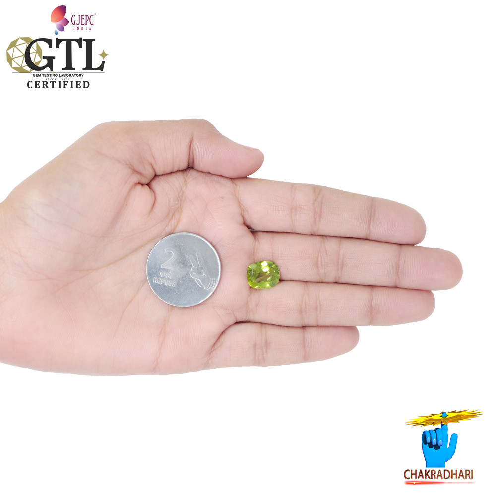 502 Carats Peridot Gemstone With Ring Or Pendant -  