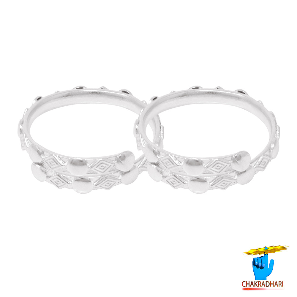 999  Silver Katli Chakka Thumb Toe Pair -           126gm