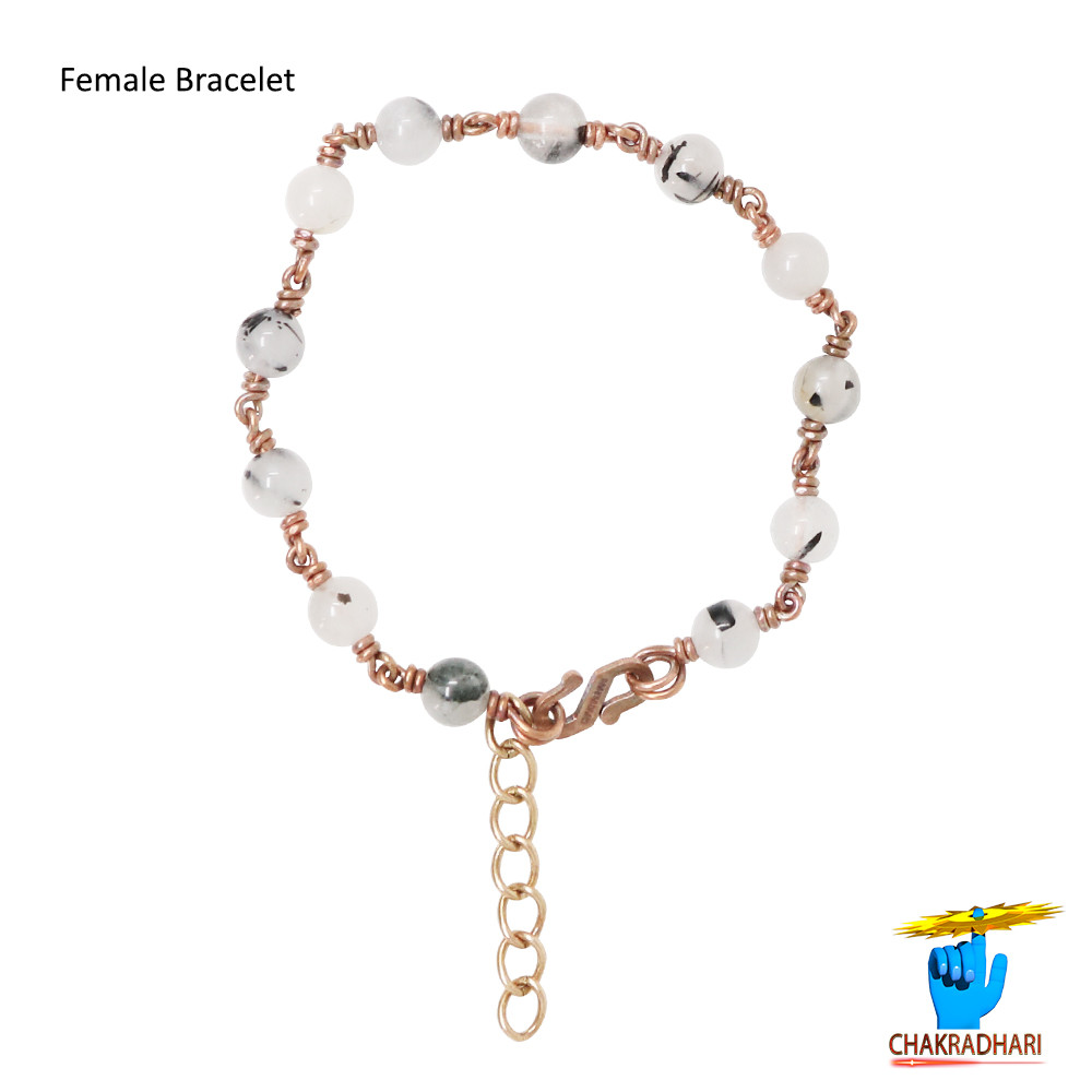 Pure Copper Black Rutile Bracelet For Male And Female -