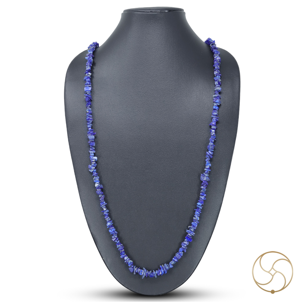 Lapis Lazuli Chips Wearing Mala -