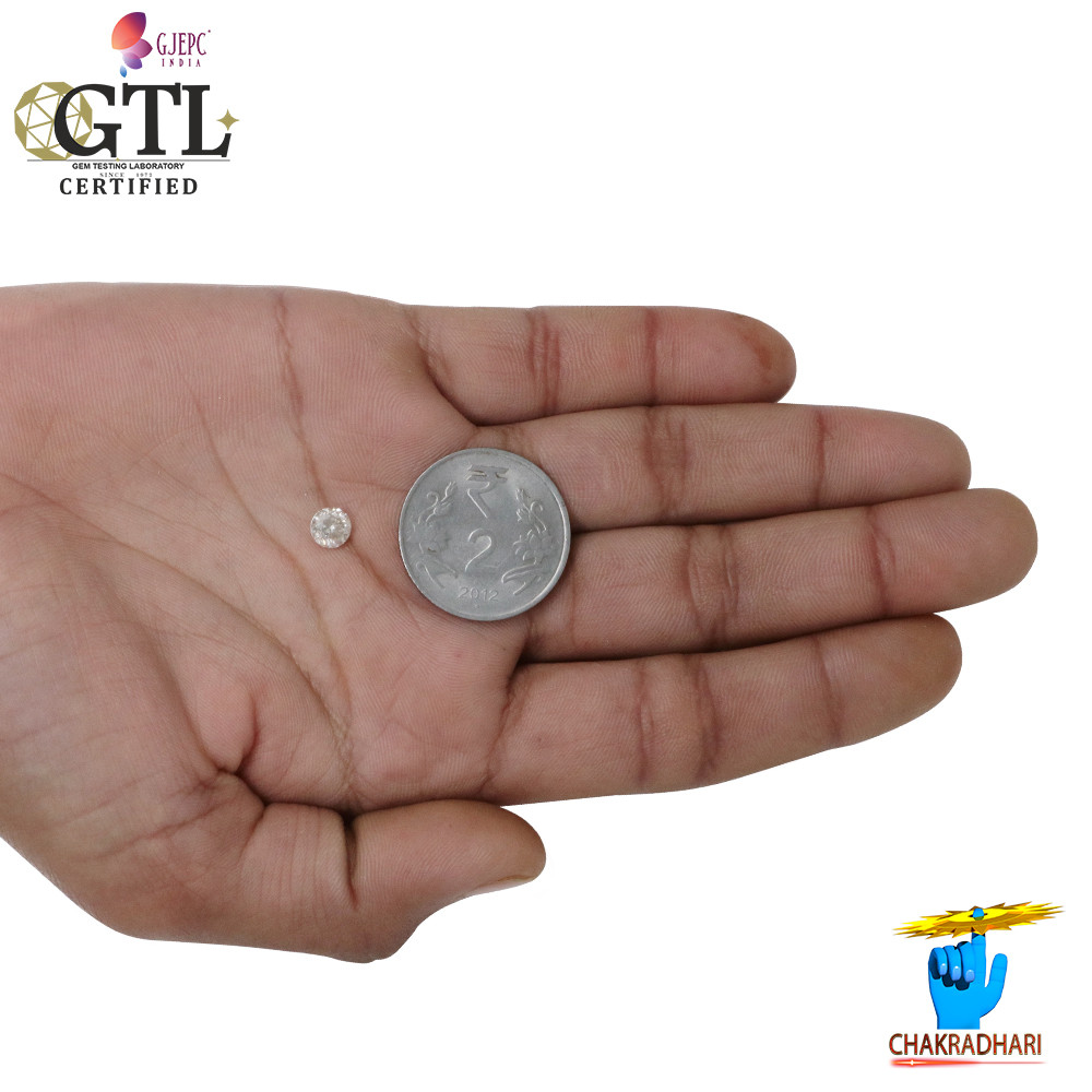 092 Carat Natural Diamond With Silver Ring Or Pendant