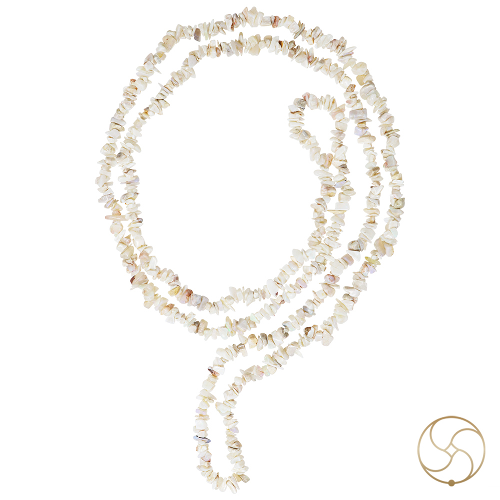 Opal Chips Wearing Mala -