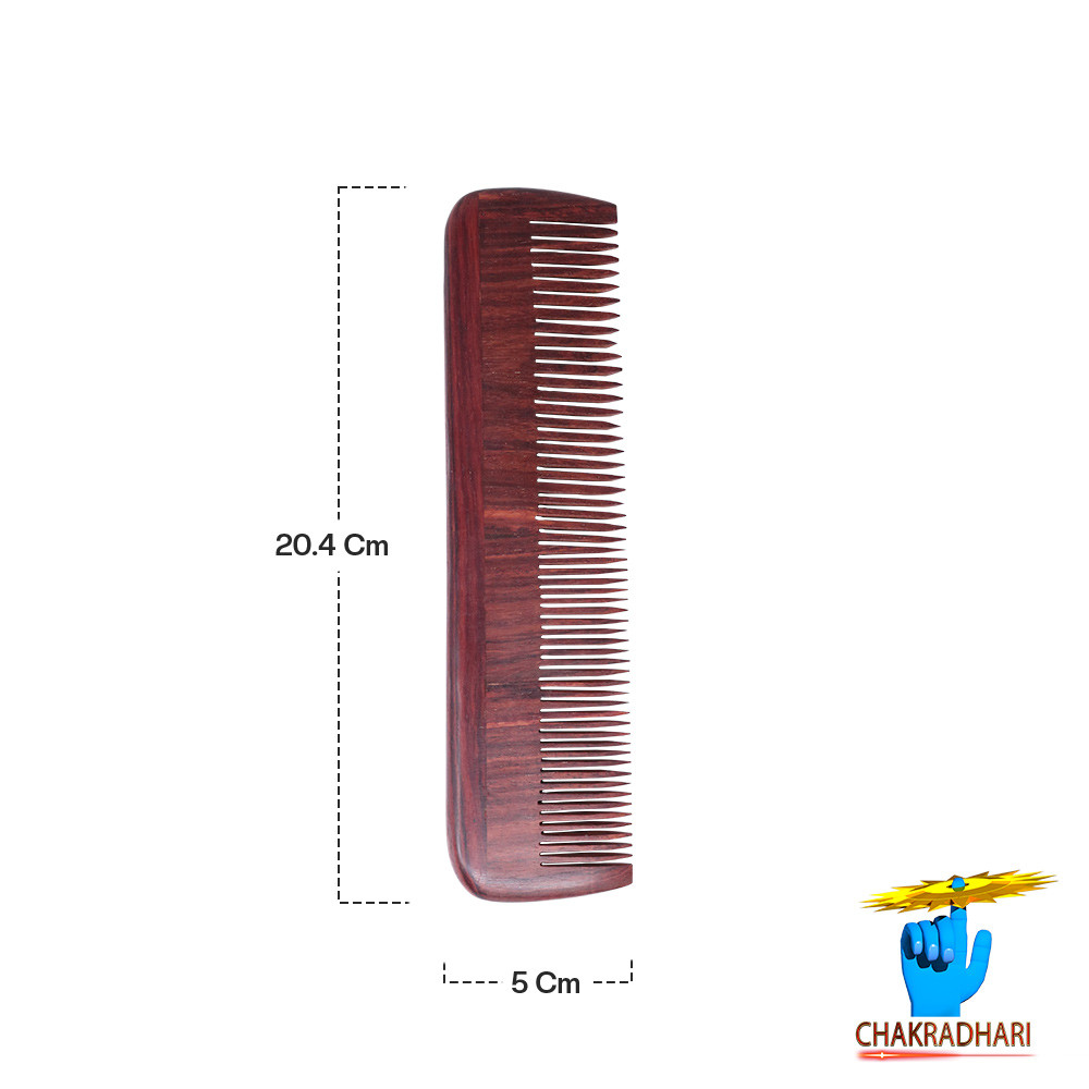 Graceful Long Red Sandalwood Comb