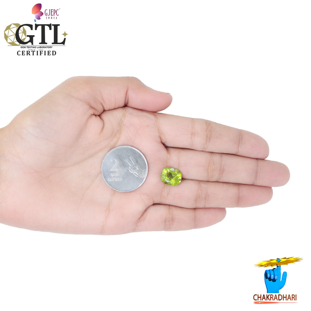 595 Carats Peridot Gemstone With Ring Or Pendant -  