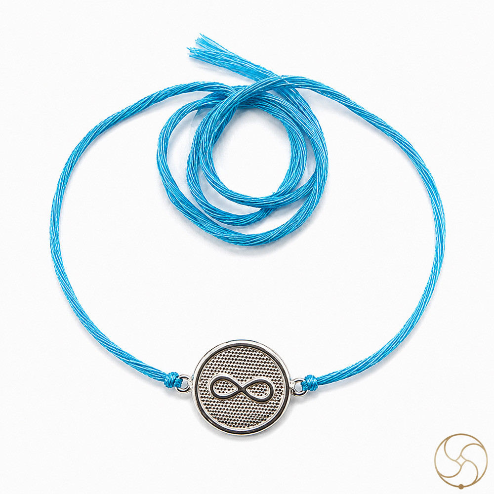 999 Silver Infinity Symbol Charm Rakhi