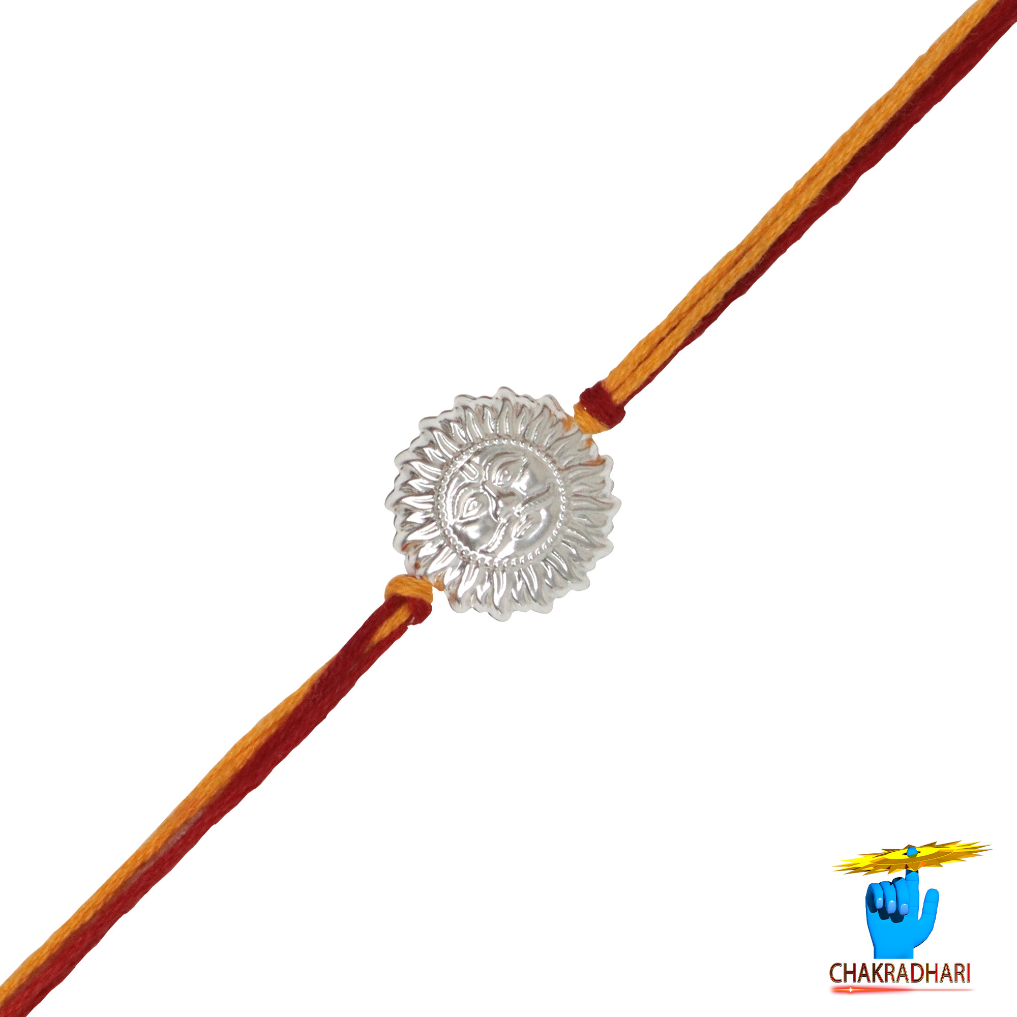 999 Silver Rakhi of Sun God  Surya Dev Raksha Sutra for Rakshabandhan
