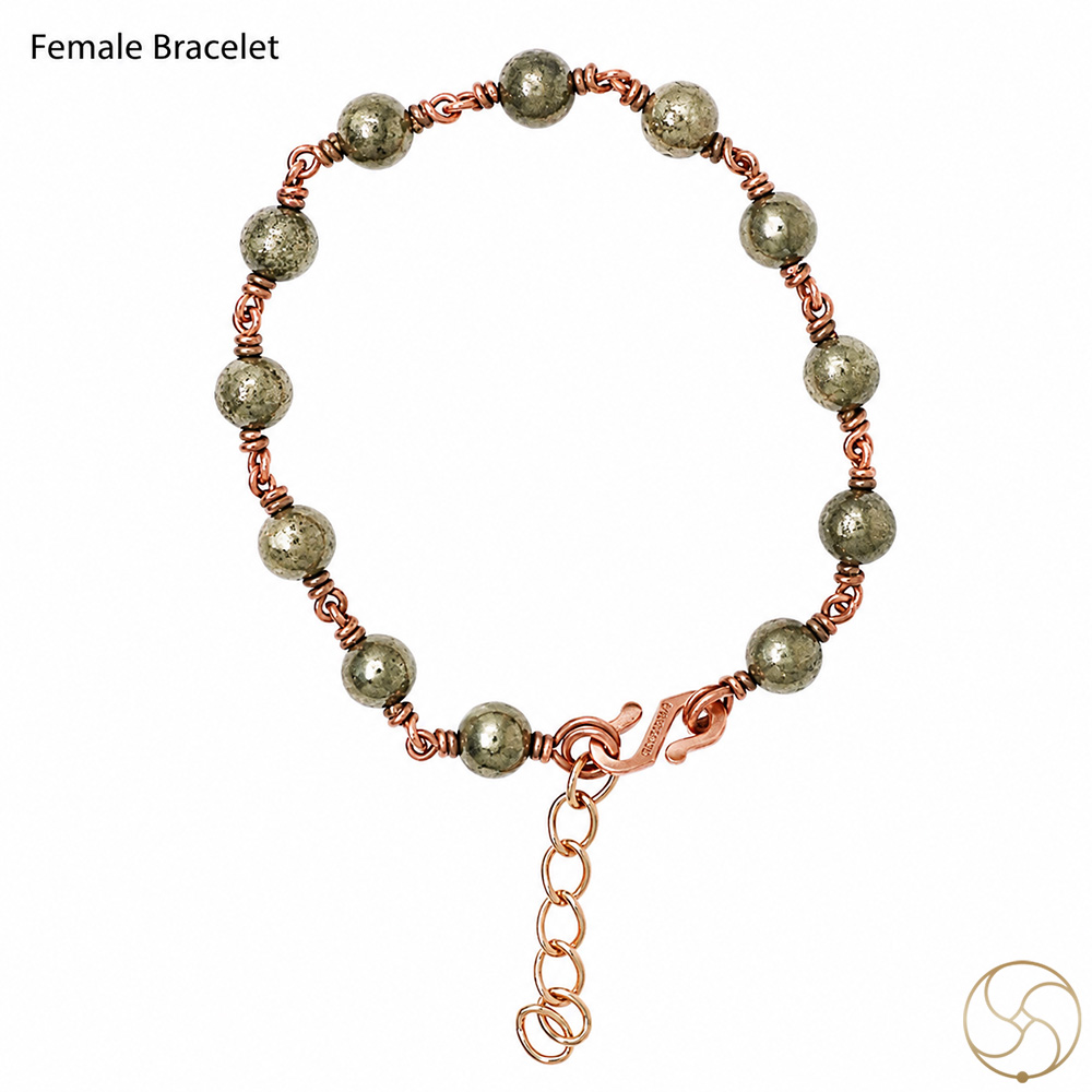 Nepaliya Copper Golden Pyrite Stone Bracelet