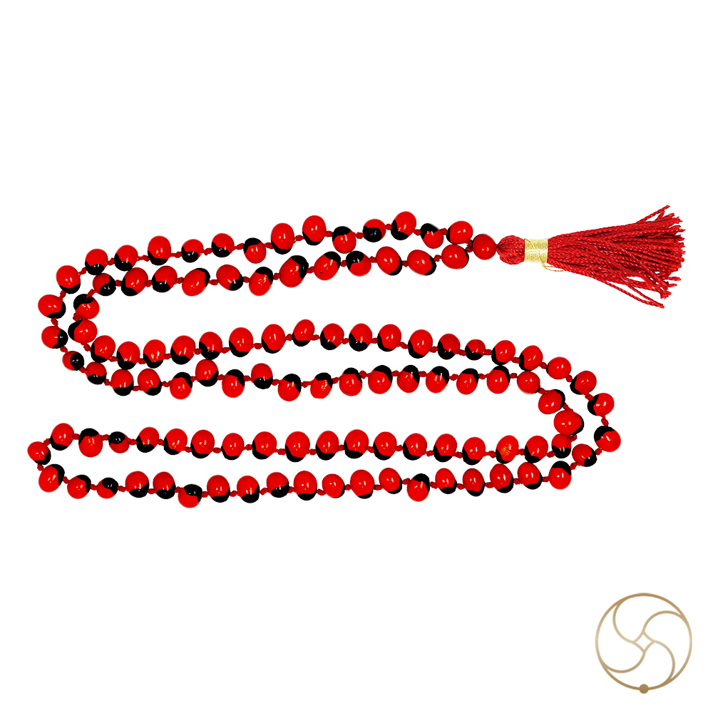 Red Chirmi Jaap Mala 108 1 Beads