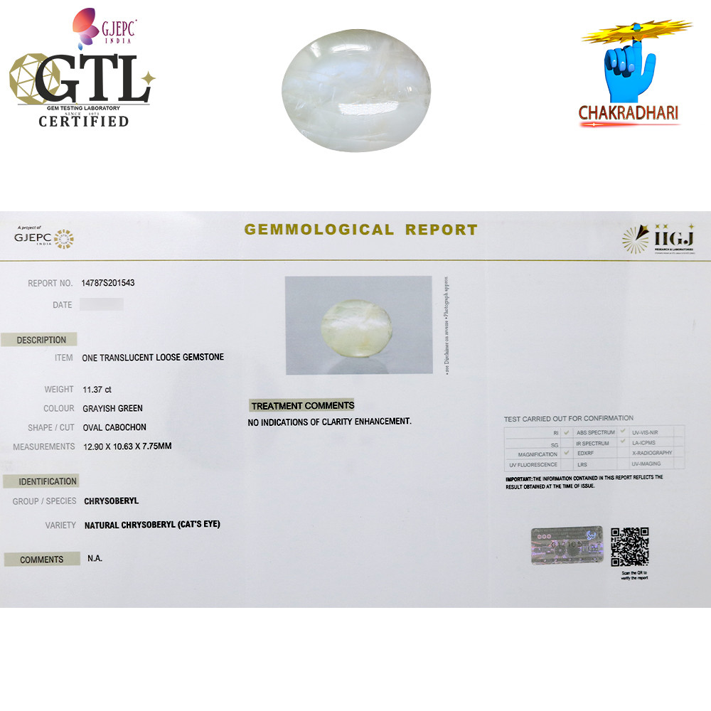 1137 Carats Chrysoberyl Cat Eye Stone With Ring Or Pendant -  