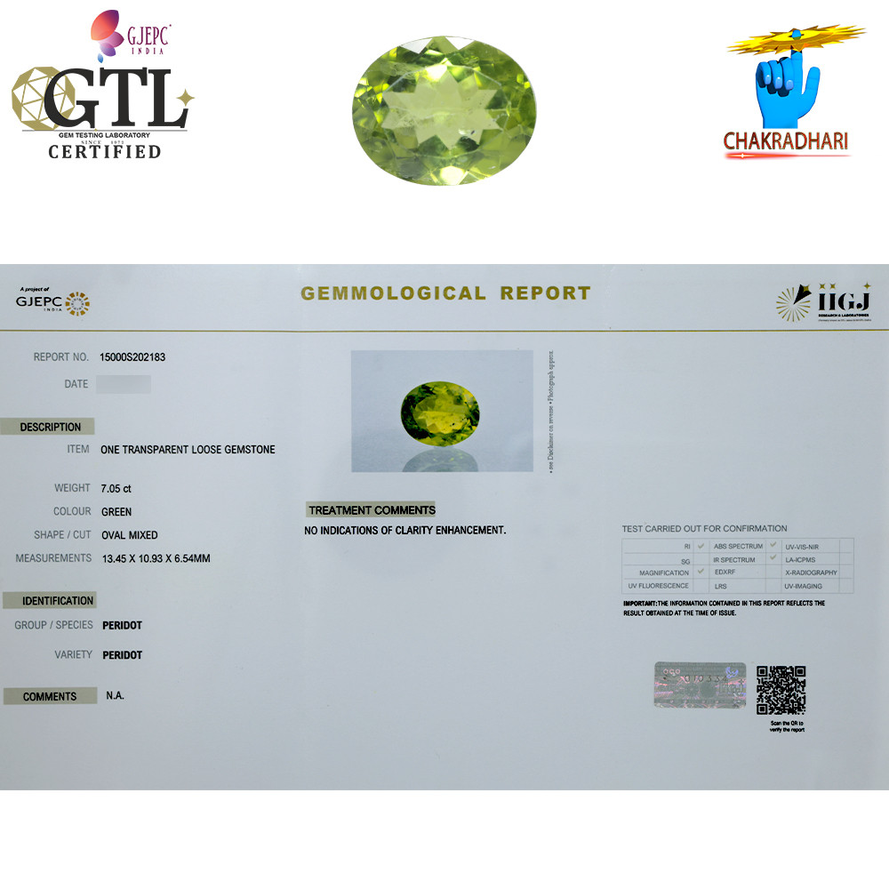 705 Carats Peridot Gemstone With Ring Or Pendant -  