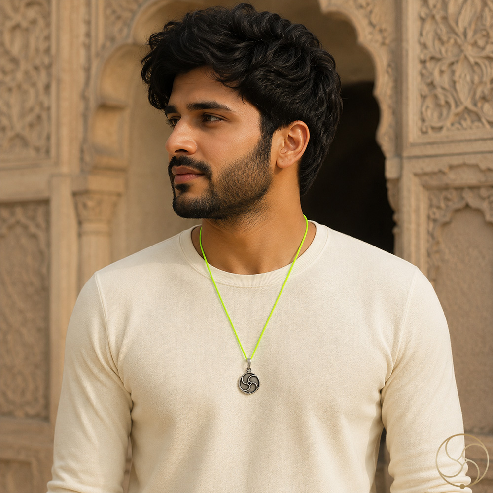 996 Silver Chakradhari Logo Pendant