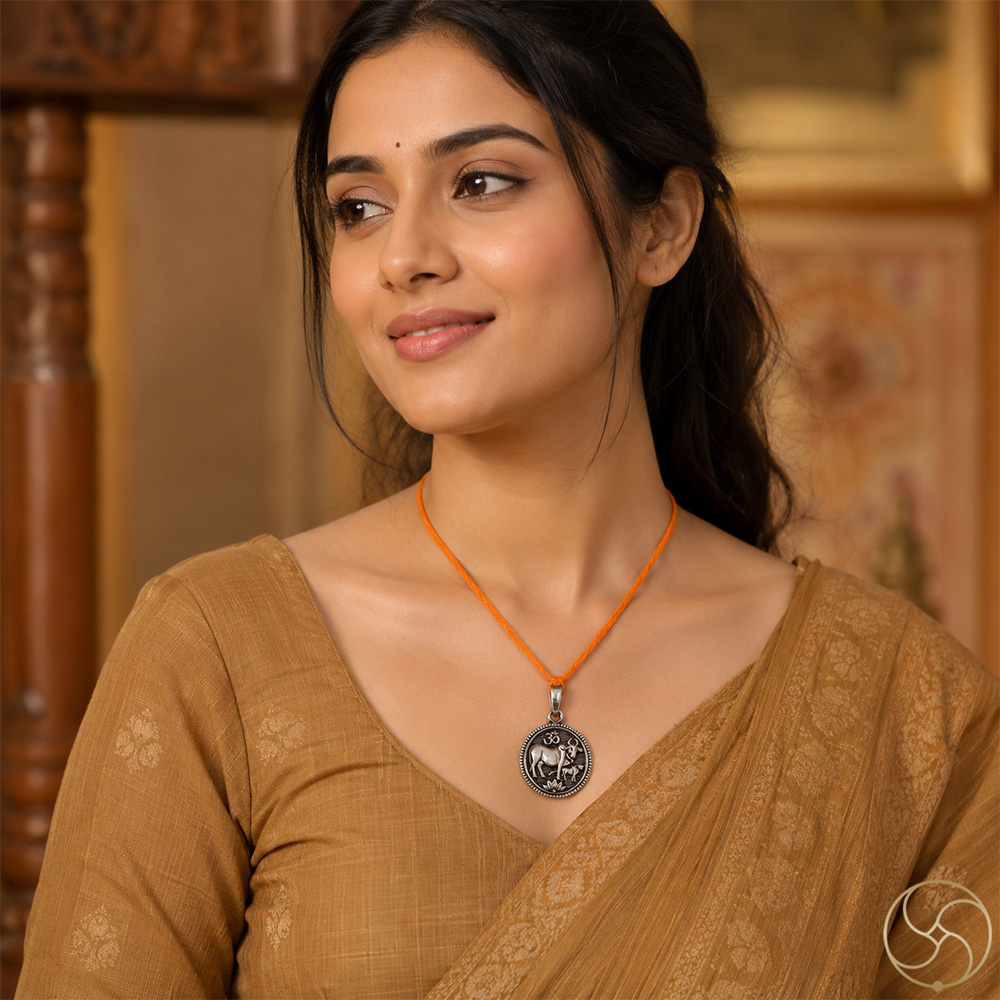 996 Silver Kamadhenu Pendant