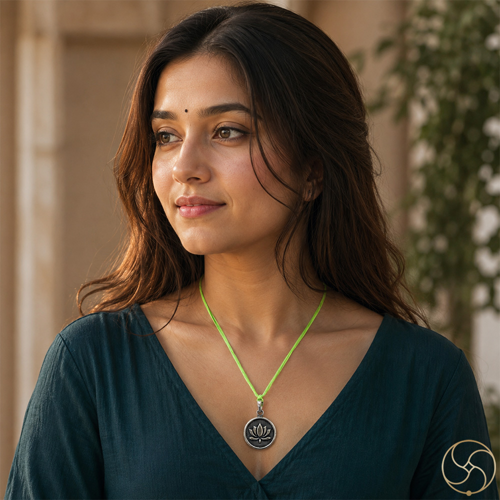 996 Silver Lotus Pendant