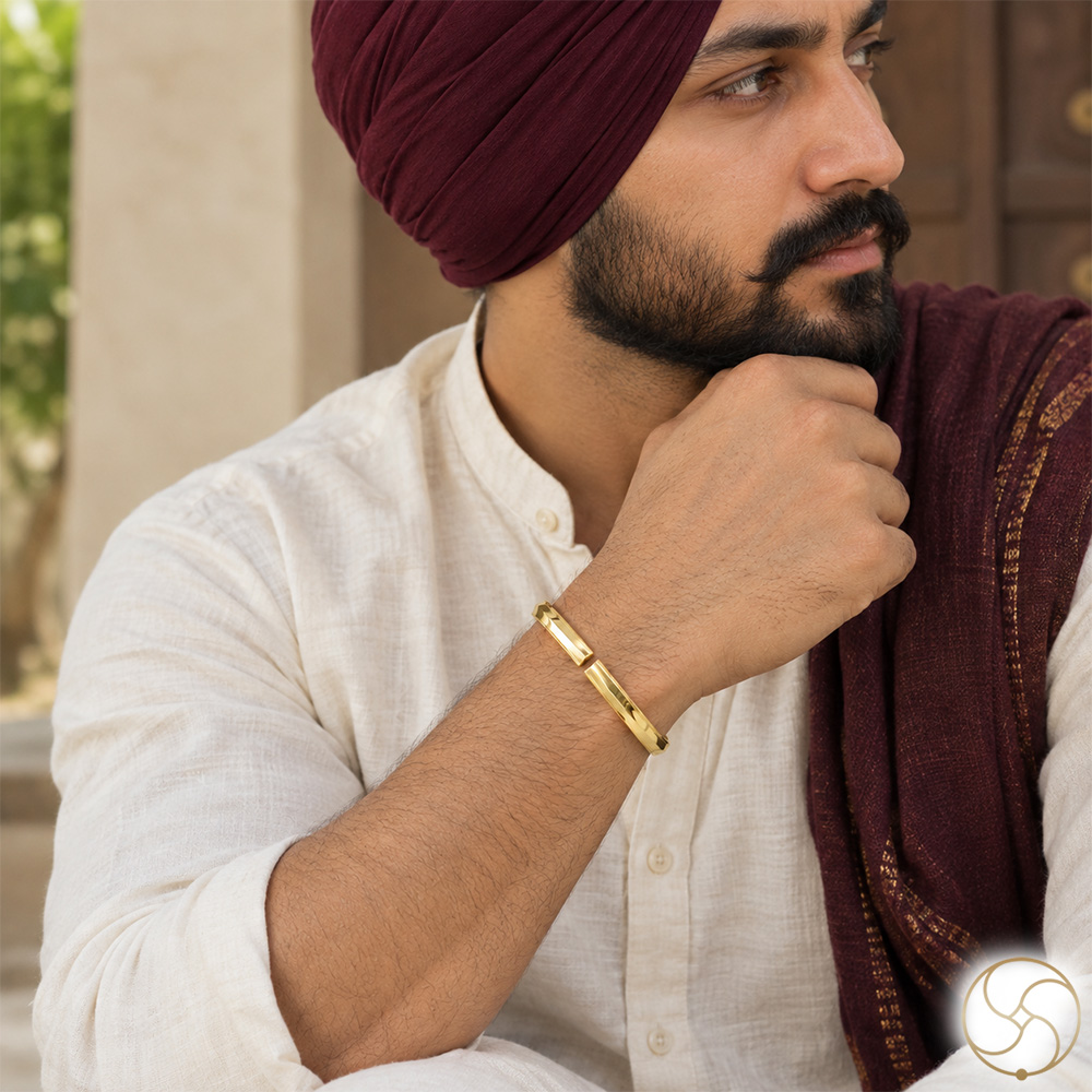 Ritika Brass Sikh Bangle for Men