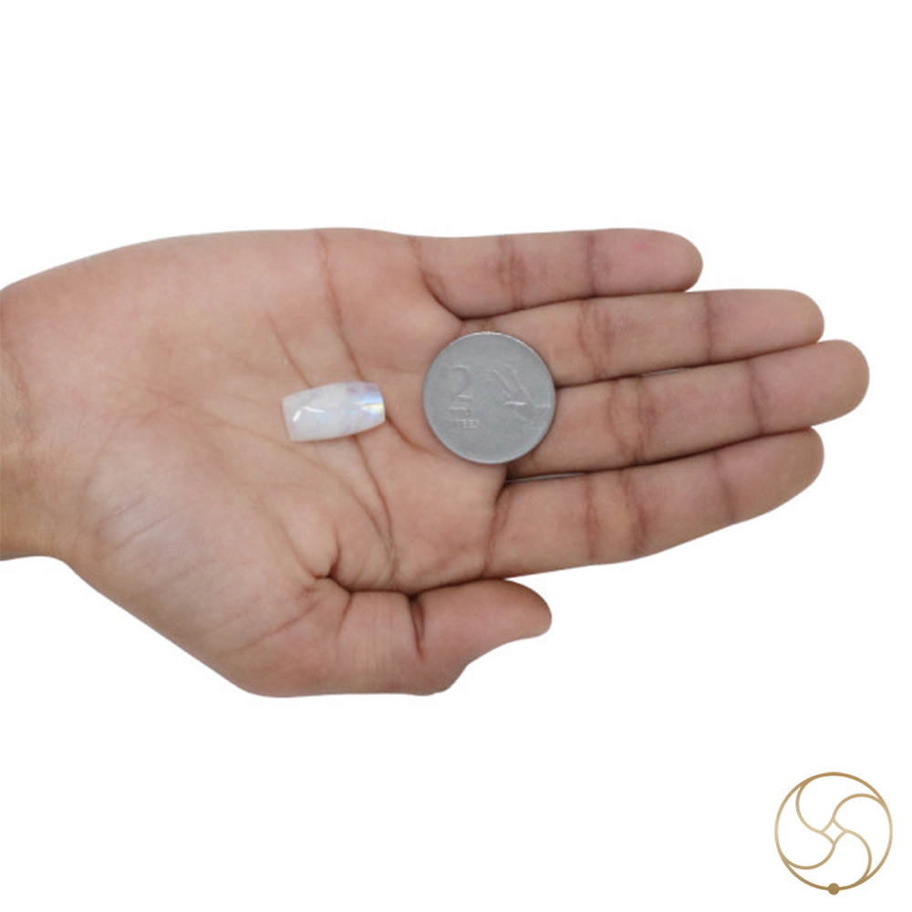 132 Carat Moon Gemstone With Silver Ring or Pendant-  