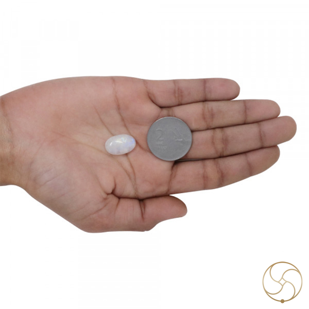 108 Carat Moon Gemstone With Silver Ring or Pendant-  