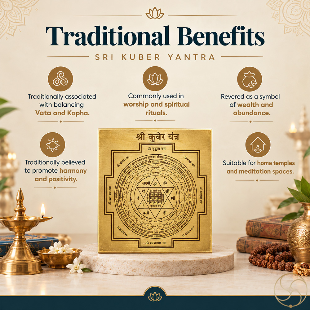 Shri Kuber Yantra 100 Accurate with All Mantra in Ritika Brass