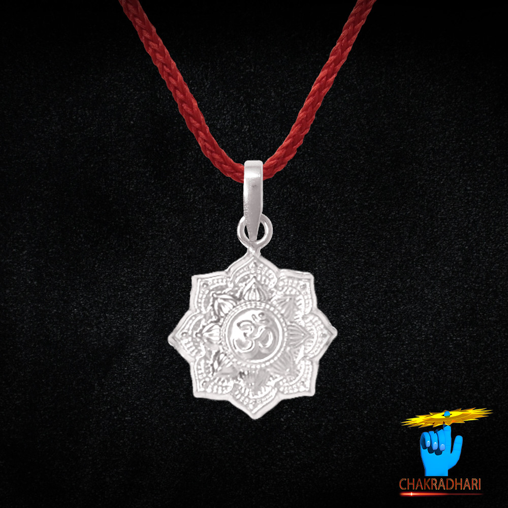 996 Silver Shikhar Om Pendant -     