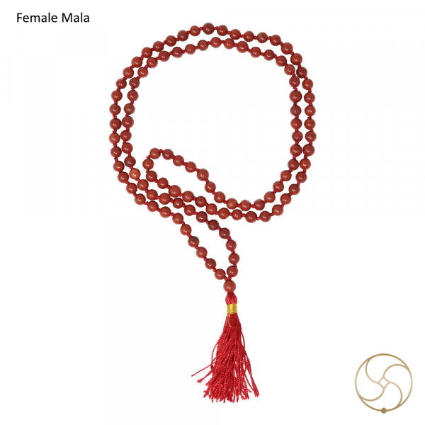 Image of Red Jasper Jaap Mala 108 Plus 1 Beads - लोहित: रत्न माला (एक सौ आठ संग गुरु - मनका)