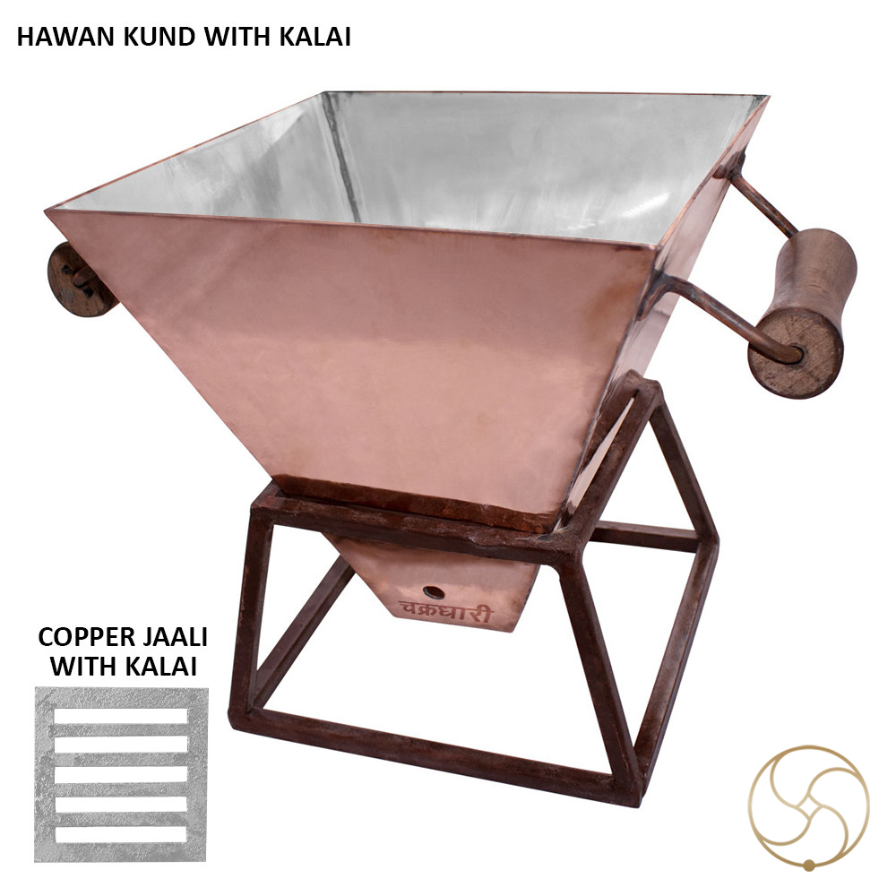 999 Nepaliya Copper Hawan Kund With Stand       
