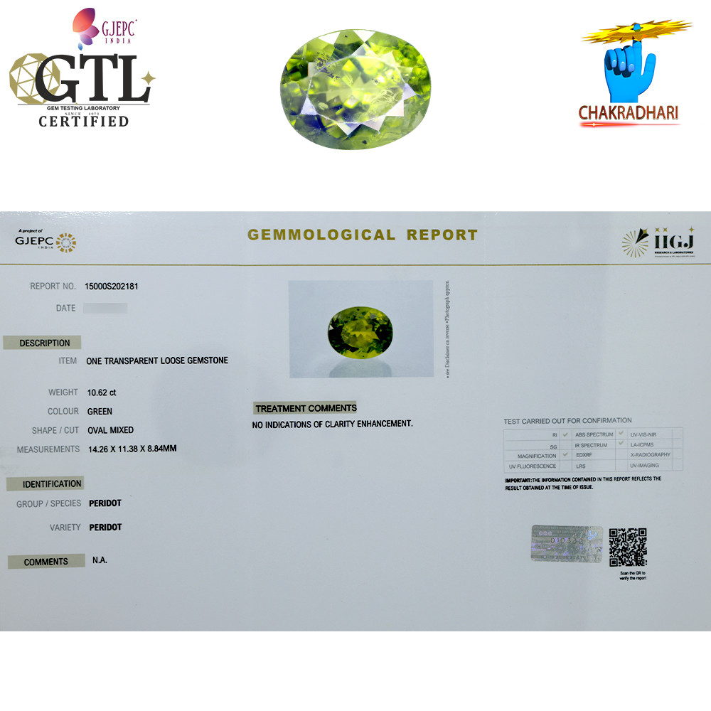 1062 Carats Peridot Gemstone With Ring Or Pendant -  