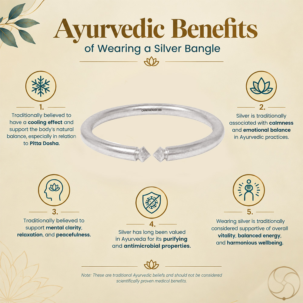 999 Silver Ghumti Bangle for Men