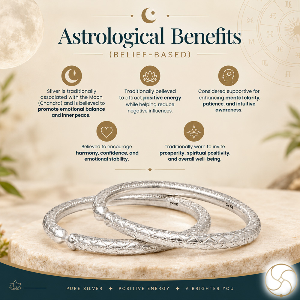 999 Silver Floral Design Leg Bangle