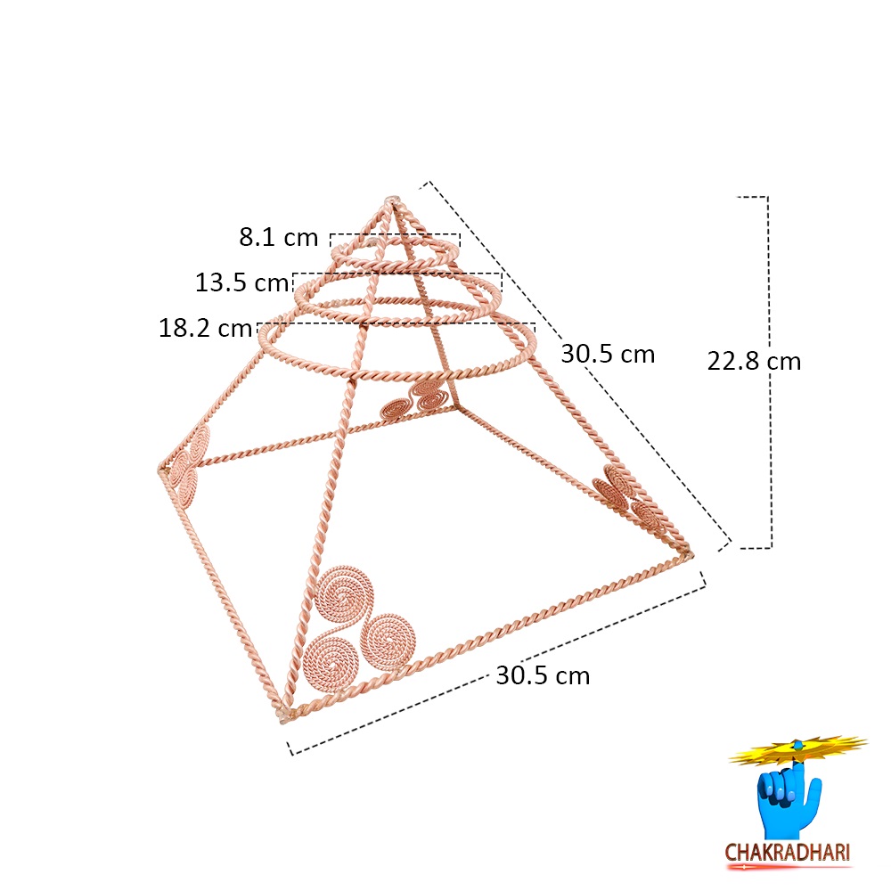 999 Pure Nepaliya Copper Tensor Pyramid -    