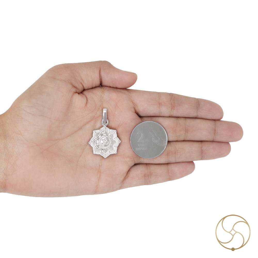 996 Silver Shikhar Om Pendant -     