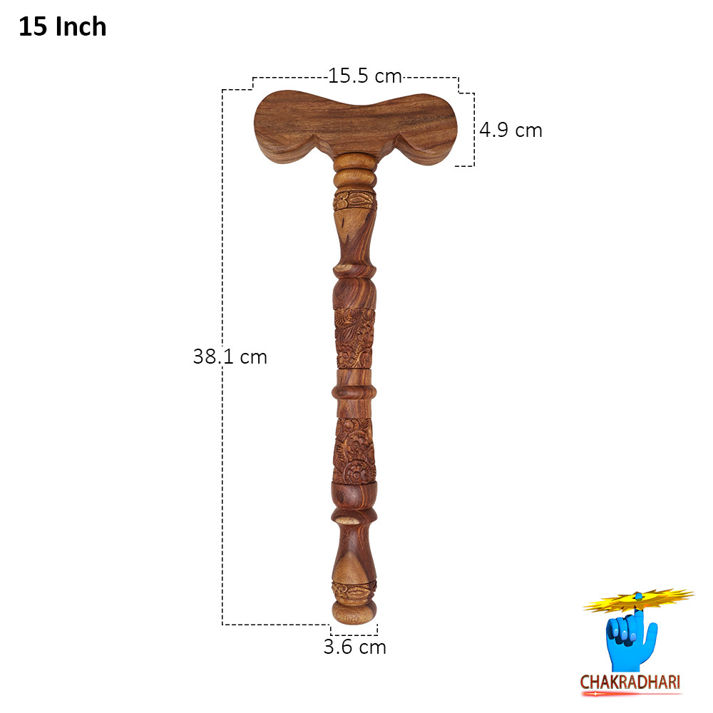 Natural Sheesham Yoga Stick -
