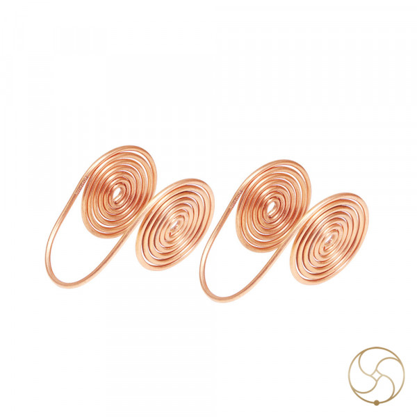 Image of 99.9% Nepaliya Copper Palm Ring Pair  for Men and Women (2 Piece Set) - नेपालिया तांबा हथेली अंगूठी जोड़ा  (80gm)