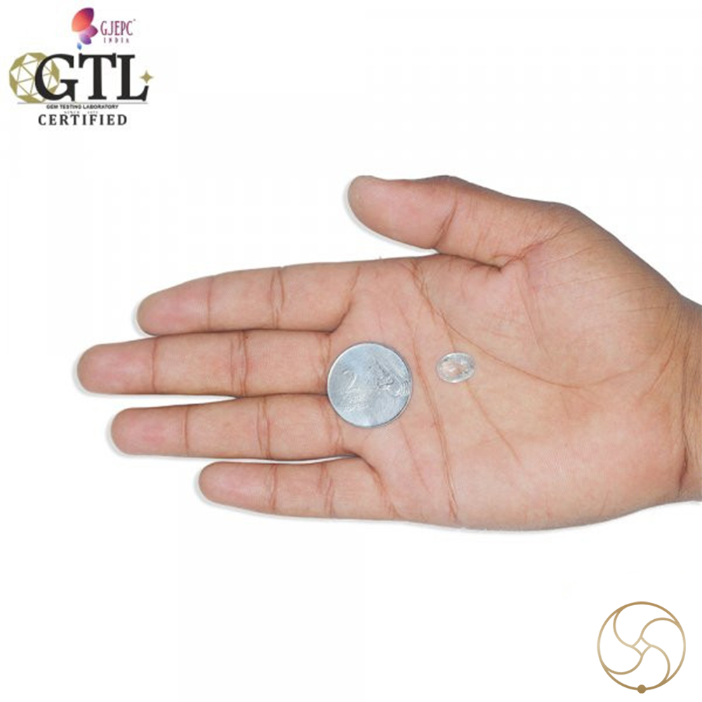 0657 Carats Natural White Sapphire Gemstone With Ring or Pendant -   