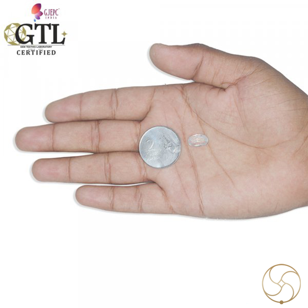 0509 Carats Natural White Sapphire Gemstone With Ring or Pendant -   