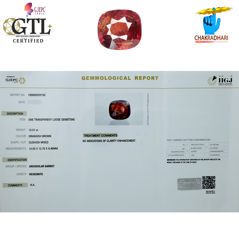 1251 Carat Garnet Gemstone With Ring Or Pendant   