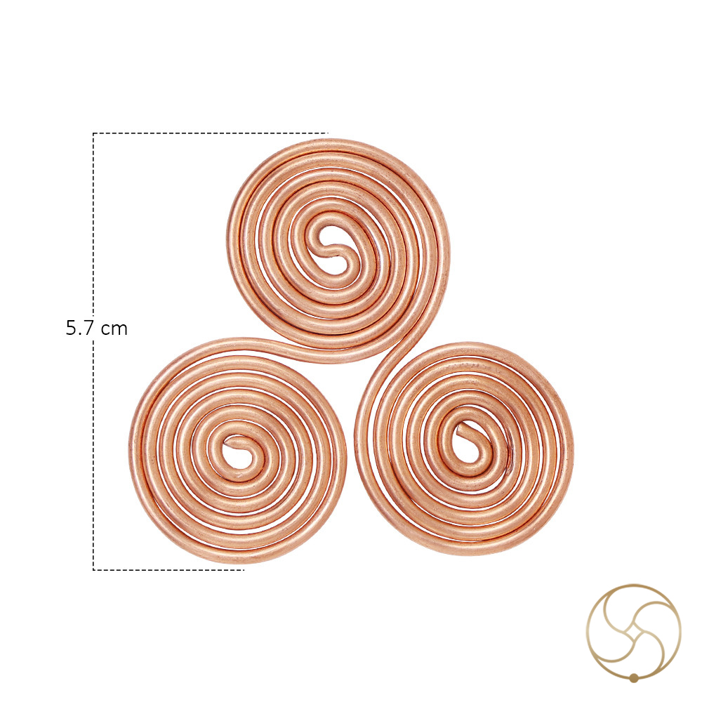 Laptop EMF Protector 999 Pure Nepaliya Copper Big Triskelion Energy Coil