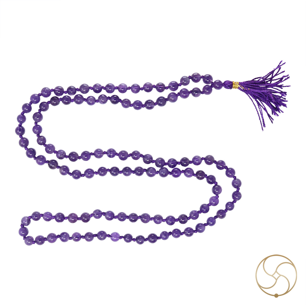 Amethyst Mala 108 Plus 1 Beads - -