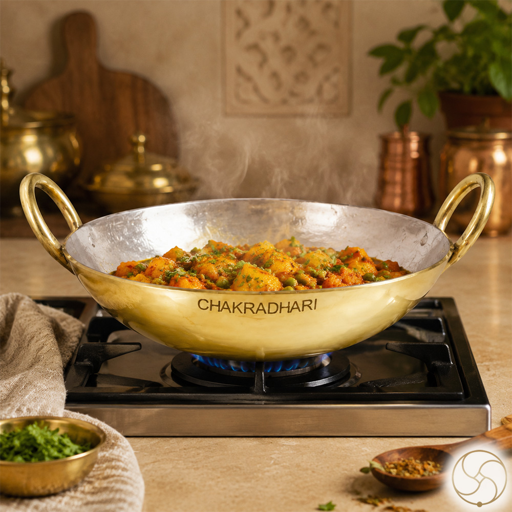 6 LT to 17 LT Ritika Brass  Ayurvedic Kadahi or Cooking Vessel