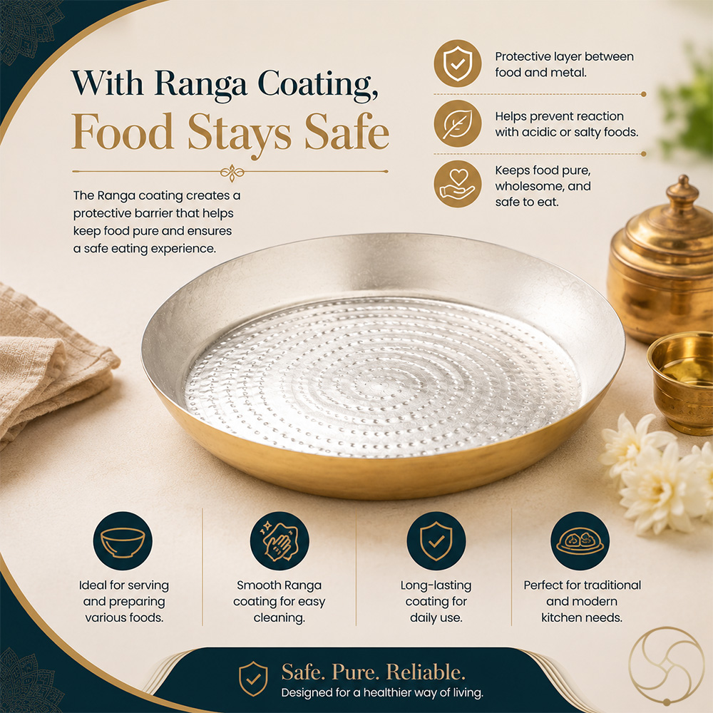 Ritika Brass Big Paraat With Ranga Coating
