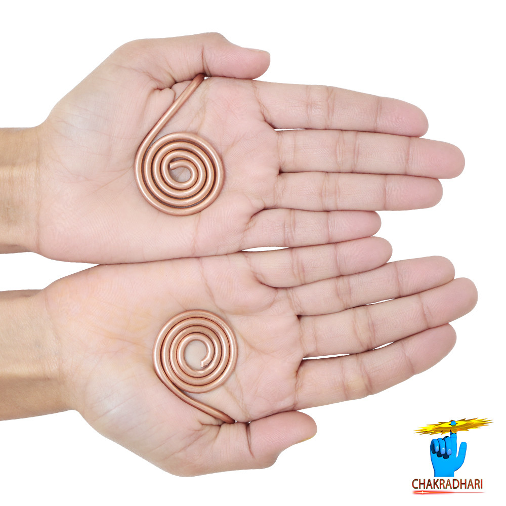 999 Nepaliya Copper Palm Pair  Ring for Men and Women 2 Piece Set -      85gm