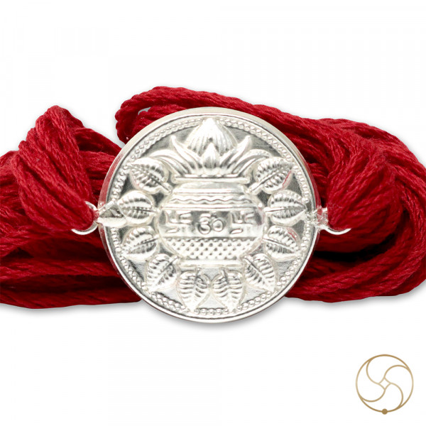 Image of 99.9% Silver Kalash Rakhi - चाँदी कलश राखी