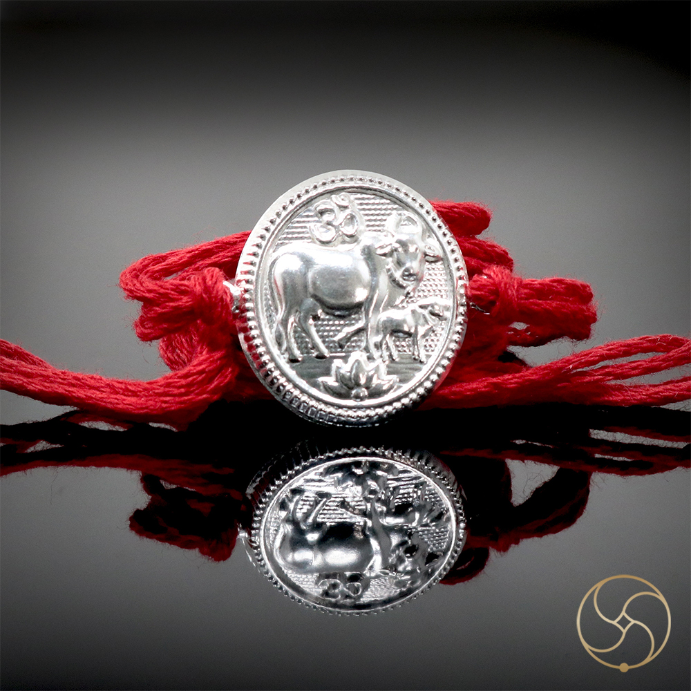 999 Silver Gau Bachhda Rakhi -     