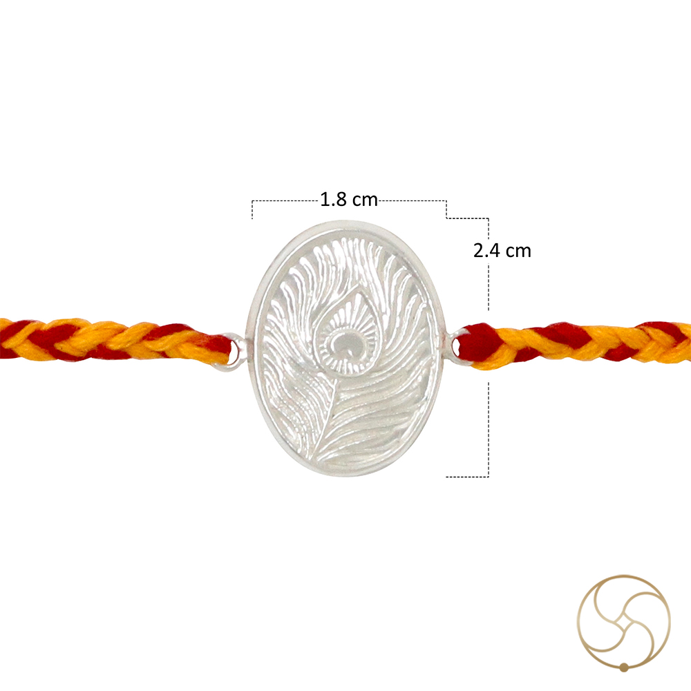 999  Silver Mayur Pankh Rakhi -    