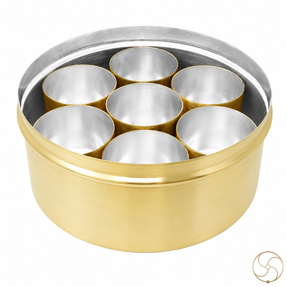 Pure Ritika Brass Spice Storage Box