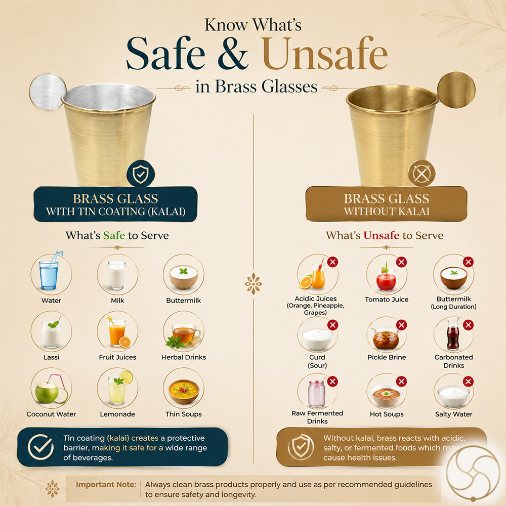 Ritika Brass Glass - 300ml