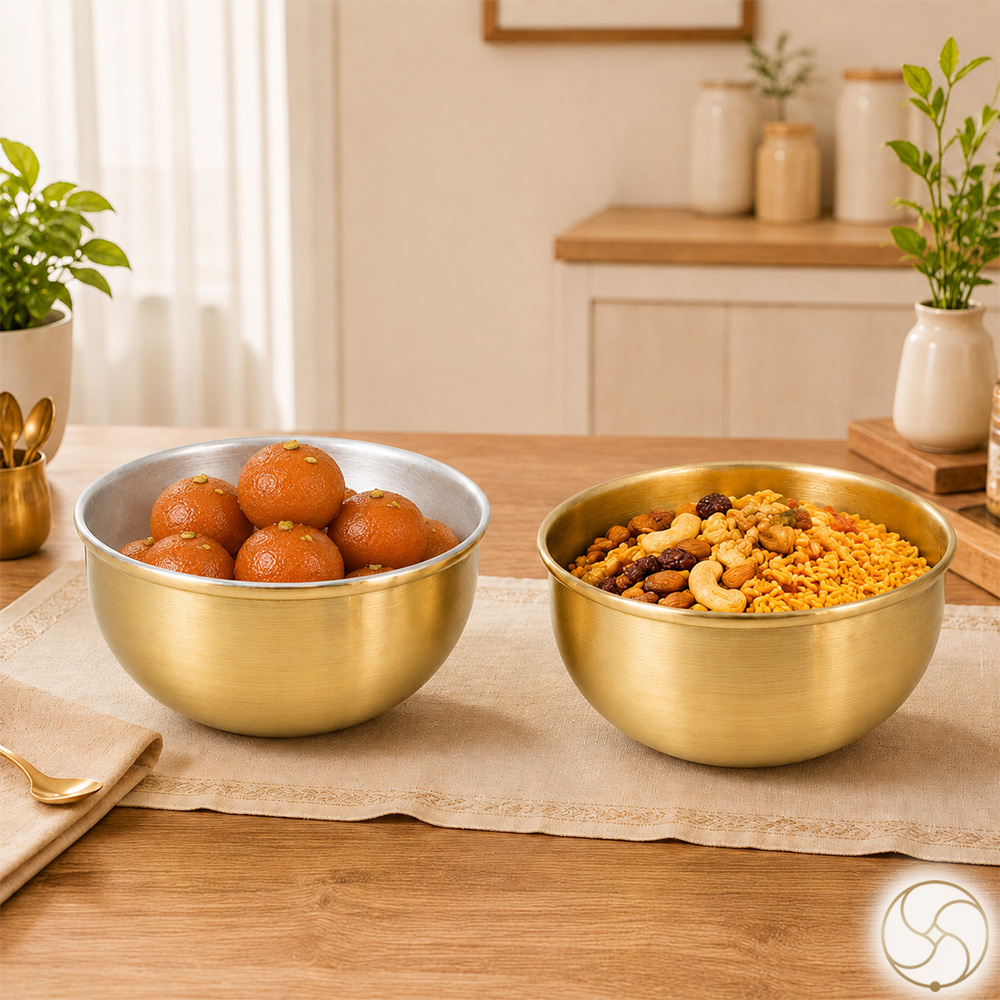 Ritika Brass Mithai Bowl - 200ml
