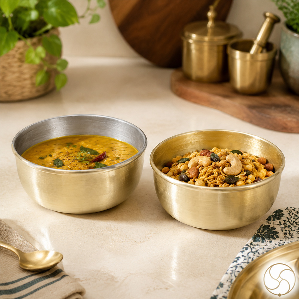 Ritika Brass Saag Bowl - 290ml